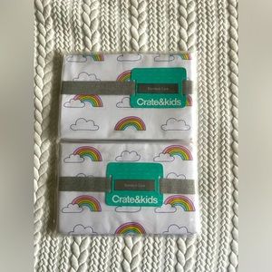 ***Brand New**** 
2 Crate&kids Standard sham Rainbow 
100% organic